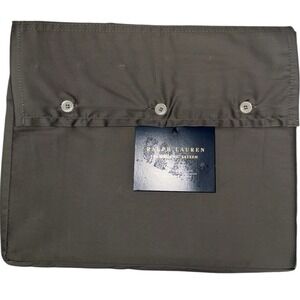 Ralph Lauren Flat Sheet Organic Sateen Queen  Gray‎ Graphite NWT